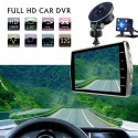 Dual Lens Car DVR Vehicle Camera Full HD 1080P 4" IPS Front+Rear Night Vision Video Recorder G-sensor Parking Monitor