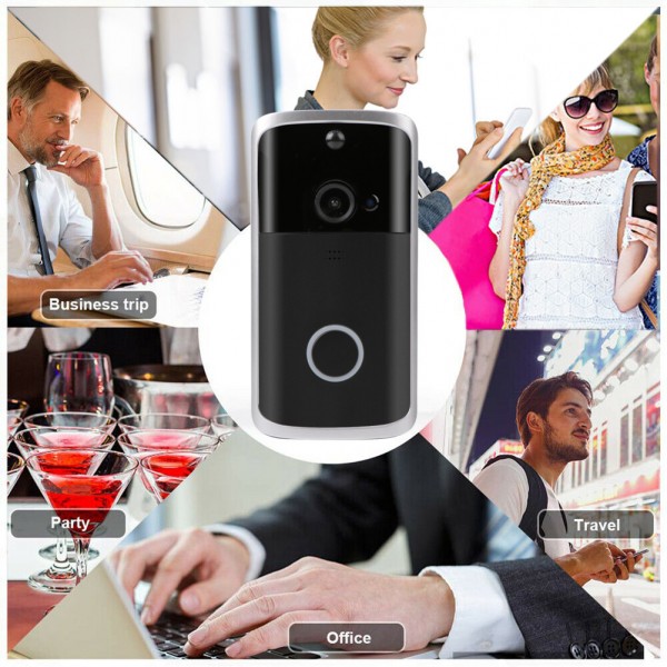 New Smart Video Wireless WiFi Door Bell Remote Control Night Vision IR Visual Camera Record Security System