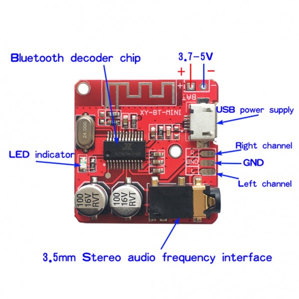 Bluetooth Decoder Modified Bluetooth 4.1 Circuit Board xy-bt-mini