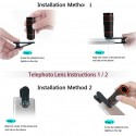 Cellphone mobile Lenses Universal Clip 8x Camera Zoom optical Telescope telephoto Lens For Samsung iphone huawei xiaomi