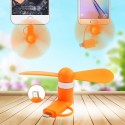 Fashion 2 in 1 Mini Portable USB Fan Electric Air Cooler Fan For iPhone Samsung