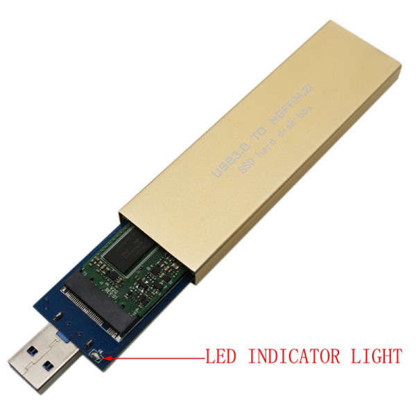 USB3.0 TO M.2 NGFF SSD External Enclosure  22mm * 30mm / 42mm / 60mm /80 mm  Storage Case Adapter Aluminium