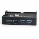 3.5-in 4 Ports USB HUB 3.0 Expansion Adapter Connector Floppy Bay Front Panel