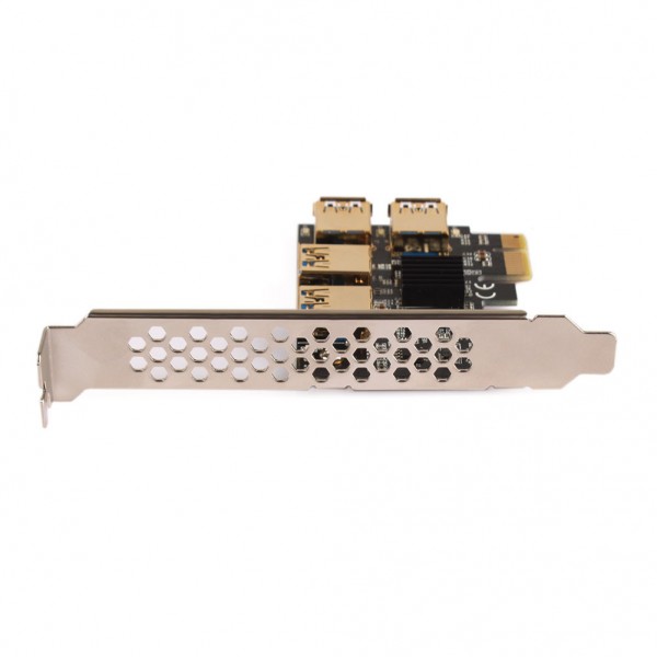 PCI-E PCI Express Riser Card 1x to 16x 1 to 4 USB 3.0 Slot Multiplier Hub Adapter For Bitcoin Mining Miner