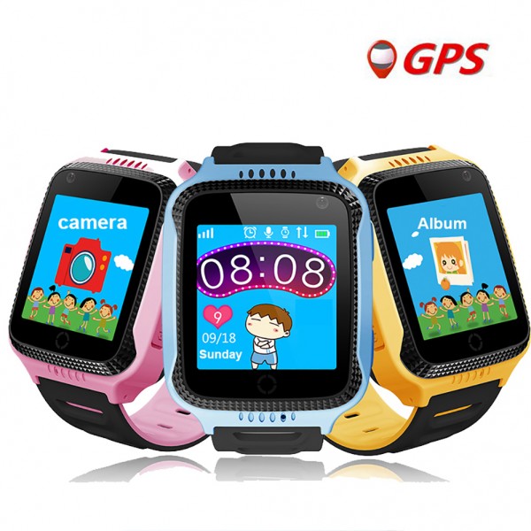 Kids Smart Watch With Camera Flashlight 1.44 inch Touch Screen SOS Call GPS Tracker Watch For Android IOS iPhone Anti-lost