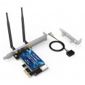 2.4Ghz 5Ghz wireless network card integrated Bluetooth 5.0 PCI-E port 2*5dBi dual antenna support win10 64-bit system